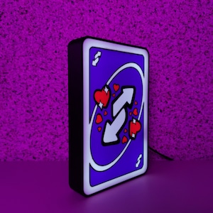 Jogo de cartas inspirado em 3d impresso lightbox night light sinal parede pendurar decoração mesa luz ambiente led usb luz