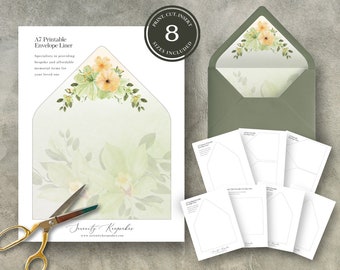 Envelope Liners Bundle | Butterfly Garden | Canva Template | Celebration of Life | Stationary set |  Customizable Template | F05