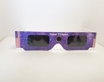 Lunettes de protection contre l'éclipse solaire certifiées ISO - Certifiées par la NASA - emballage individuel