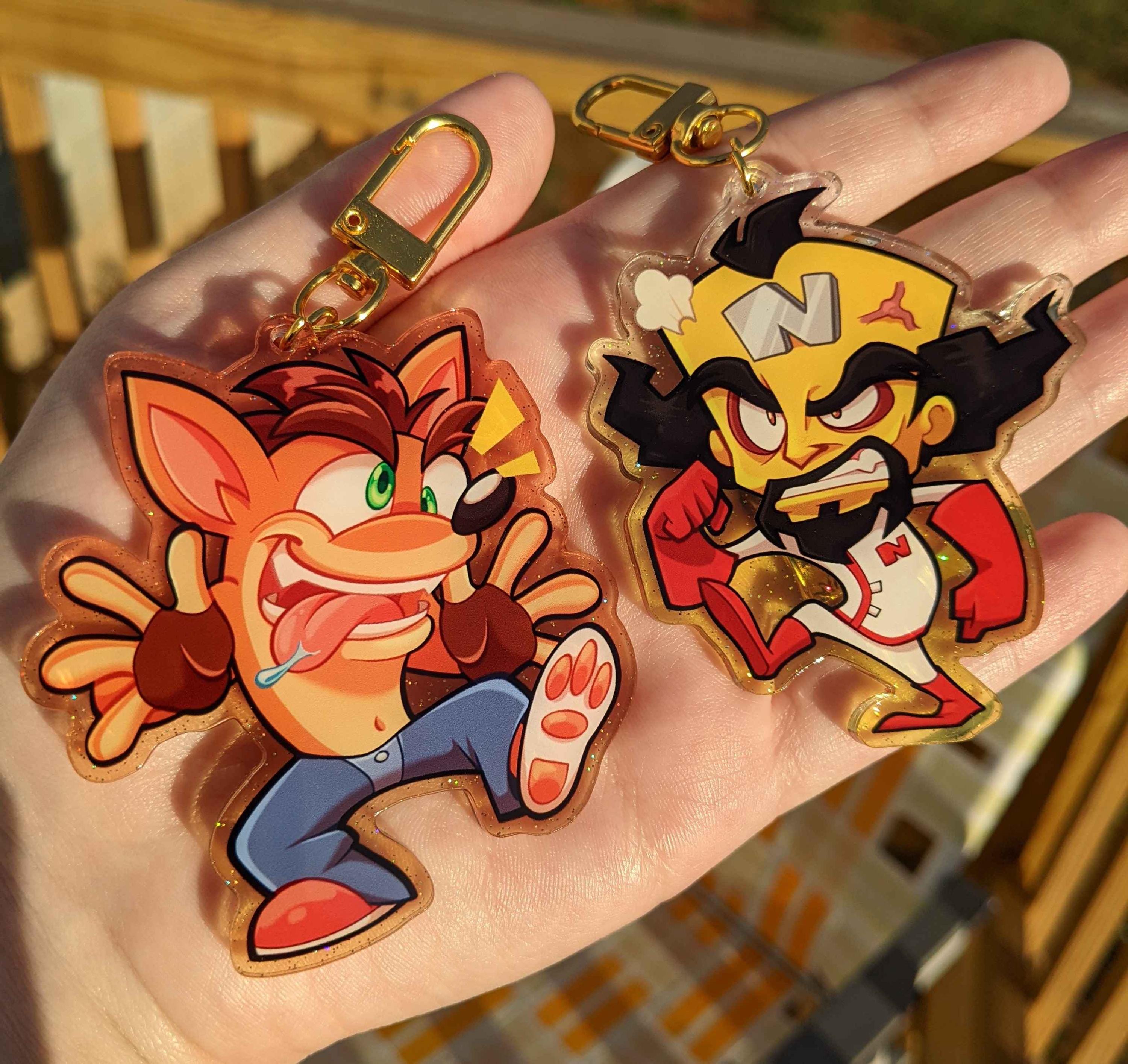 クラッシュバンディクー　ピカピカキーチェーン　キーホルダー クラッシュバンディクー ピカピカキーチェーン キーホルダー