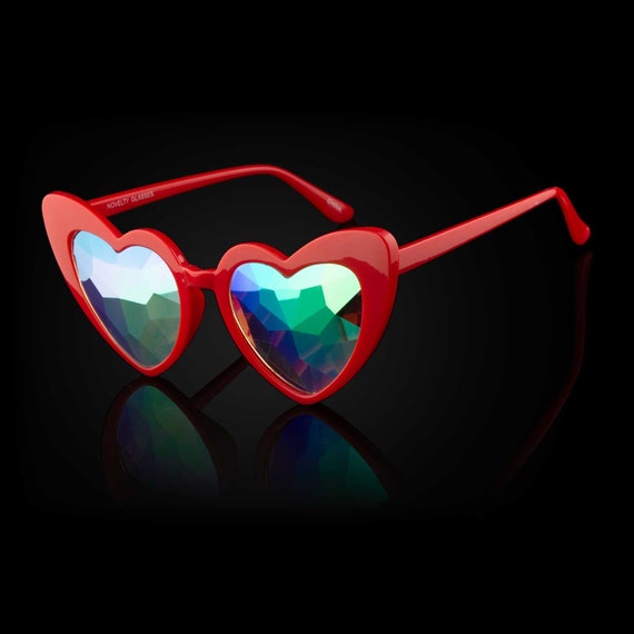 Heart shaped kaleidoscope glasses on sale