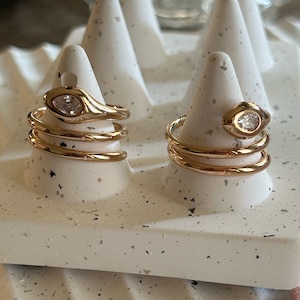 Gold Snake Zircon Ring, Snake Ring, Perfect For Everyday Ring, Gift For Her, Gift For Women