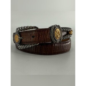Brighton Museum Collection embossed leather mixed-metal belt *shop@iamwarrior Brighton Museum Belt - Etsy main image 2