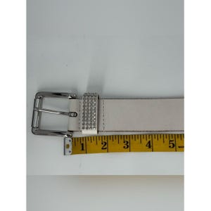 Joe's Jeans White Leather Studded Belt 36 / L image 6