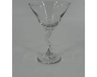 Copa de martini vintage Libby Z con tallo