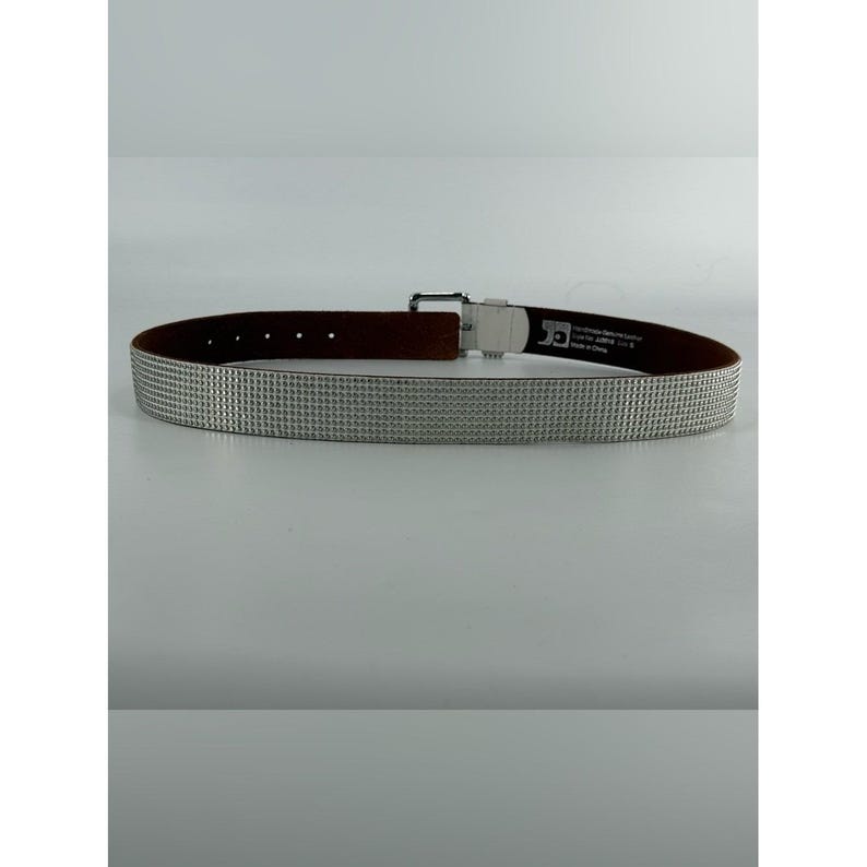 Joe's Jeans White Leather Studded Belt 36 / L image 3