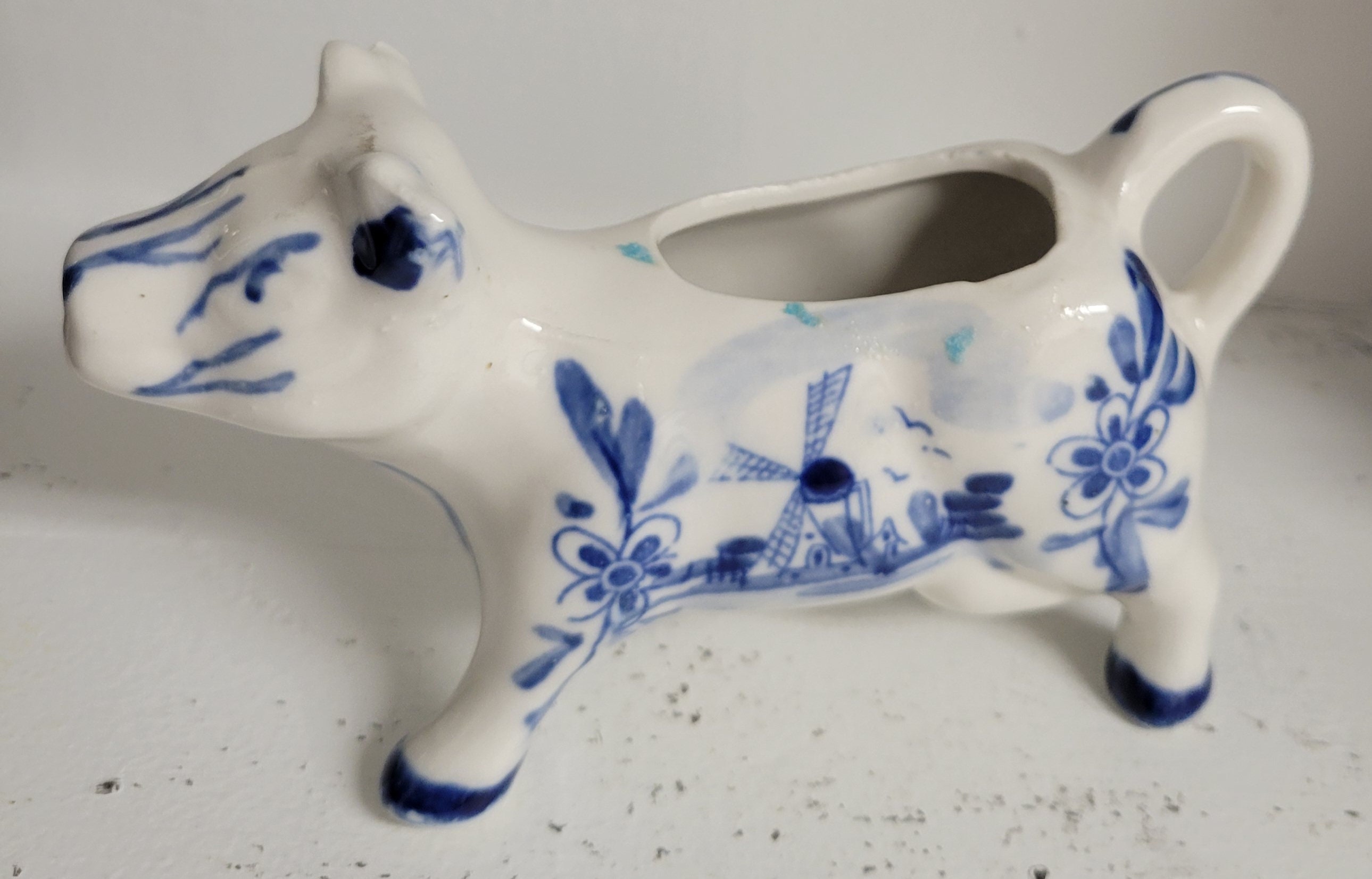 Delft Blue Pottery Holland Cow Creamer RARE DESIGN Vintage / Antique Etsy Delft Blue Pottery Holland Cow Creamer RARE DESIGN Vintage / Antique Etsy