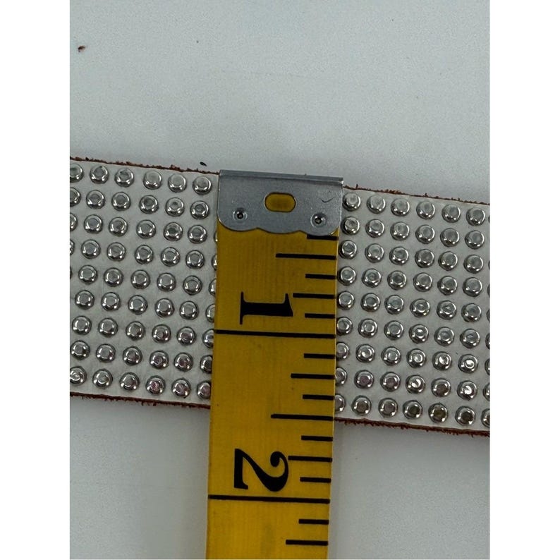 Joe's Jeans White Leather Studded Belt 36 / L image 8