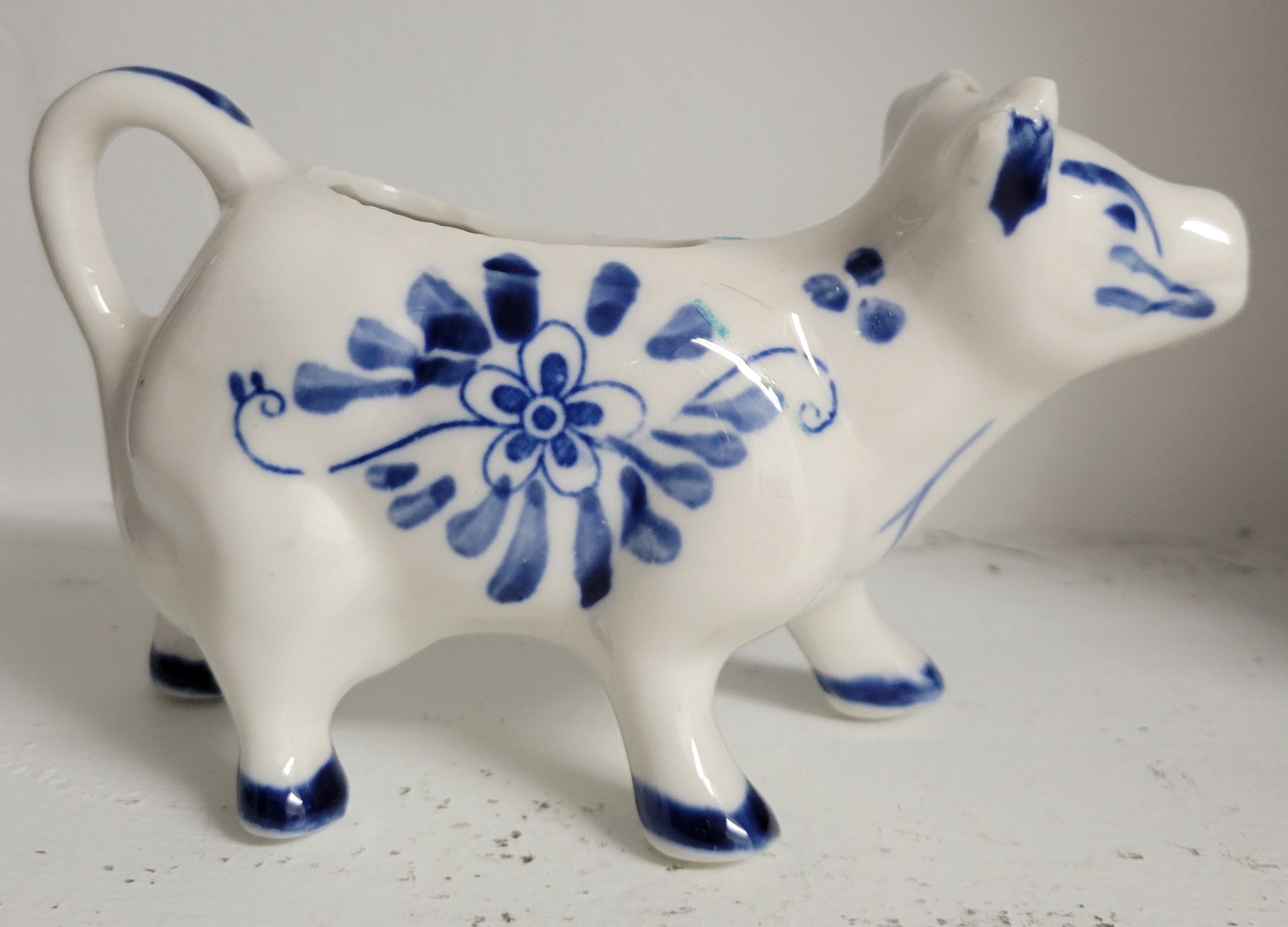 Delft Blue Pottery Holland Cow Creamer RARE DESIGN Vintage / Antique Etsy Delft Blue Pottery Holland Cow Creamer RARE DESIGN Vintage / Antique Etsy