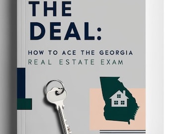 Georgia Real Estate Exam Prep Guide| Workbook + Practice Test Actual Exam Questions + Checklist| Digital Download Aspiring Agents + Quizlet