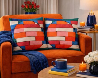 Modern Geometric Pillow Covers, Set of 2, 16x16