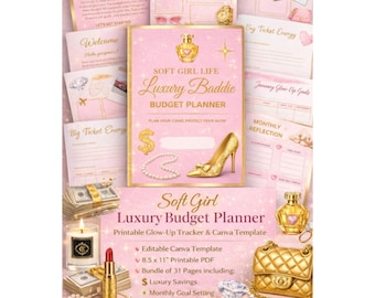 Soft Girl Life: Luxury Baddie Budget Tracker (Printable Planner)