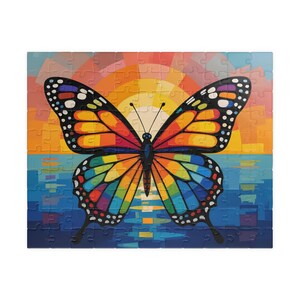 Lebendiges Schmetterlings-Puzzle | 110-520 Teile Puzzle | Stressabbau, Familienspaß, Lerngeschenk, Innendekoration, Achtsamkeit