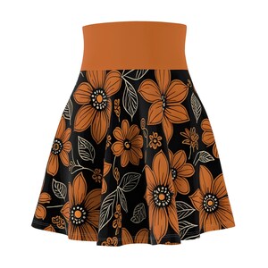 Floral Women&#39;s Skater Skirt, Trendy Summer Outfit, Bohemian Style, Casual Wear, Perfect for Festivals, Daily Wear