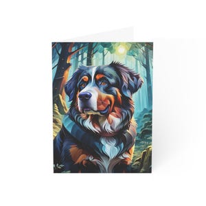 Grußkarten, Berner Sennenhund Kunst, Hundeliebhaber Briefpapier, Niedliche Grußkarten, Geschenk Tierbesitzer, Blanko Karten Set