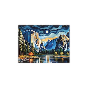 Postcard Bundles, Yosemite National Park Night Sky Theme, Envelopes Included, Stationery Set, Nature Lover Gift, Travel Souvenirs