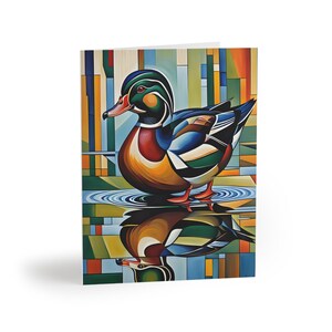 Grußkarten Ente Malerei, Enten Kunst Briefpapier Set, Vogel Liebhaber Karte Pack, Wildtier Aquarell Grußkarten, Natur Künstler Geschenk, Tier