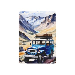 Set di carte da gioco vintage da poker, regalo di gioco di carte unico, Toyota FJ40 Landcruiser, carte da gioco retrò, regalo per gli amanti del poker, arredamento per giochi per la casa