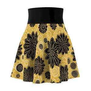 Chic Floral Women&#39;s Skater Skirt, Bohemian Skirt, Summer Fashion, Casual Wear, Festival Outfit, Gift for Her
