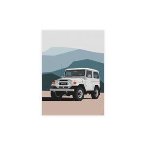 Pacotes de cartões postais Adventure FJ40, perfeitos para amantes de viagens, entusiastas de carros antigos e saudações cotidianas, impressões de arte, Toyota Landcruiser