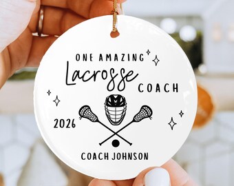 Custom Lacrosse Coach Ornament Personalized Lacrosse Coach Gift from Team End of Season Sports Christmas Ornament for Coach Appreciation
