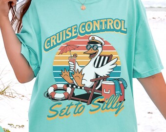Funny Goose Cruise Control T-Shirt Comfort Colors, Funny Cruise Shirt, Cruise Tees Gift for Family, Cruise Life Shirts, Kids Cruise TShirt
