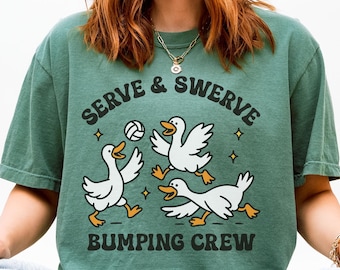 Camiseta divertida de voleibol Comfort Colors, camiseta para mamás de voleibol, camiseta de voleibol Goose para jugadoras, camiseta para entrenadores de voleibol, regalo de voleibol para niñas