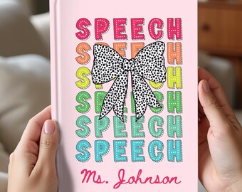 Cuaderno personalizado para logopedas, regalo personalizado para terapeutas del habla, regalo para graduados en logopedia, regalo de agradecimiento para profesores de logopedia