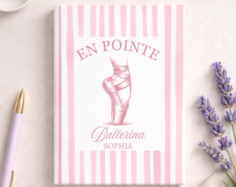 Lindo cuaderno de ballet, regalo personalizado para profesora de danza, regalo para recital de danza para bailarina, cuaderno de coreografía de danza en espiral