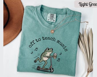 Camiseta divertida para profesor de música, regalo para profesor de música "De camino a dar clase", camiseta para director de banda, regalo para profesor de orquesta o profesor de piano.