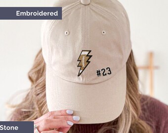 Casquette de football personnalisée brodée avec numéro, casquette de football personnalisée pour maman, cadeau de football pour une journée de match pour elle, casquette réglable cadeau de maman de football