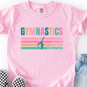Kids Gymnastics Shirt, Gymnastics Gift for Girls, Gymnast Tshirt for Competition Day, Gymnastics Birthday Gift for Daughter, Tumbling Tee