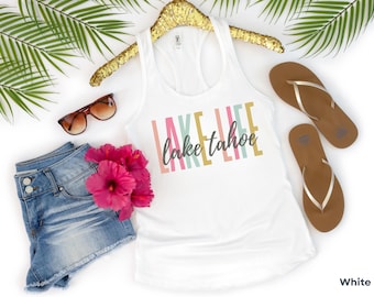 Custom Lake Life Tank Top Shirt, Custom Lake Name Women's Racerback Lake Shirt, Summer Lake Vacation Shirt, Lake Days Tank, Boating Tanks
