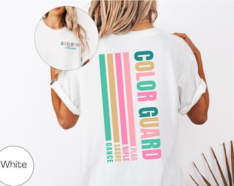Personalized Color Guard Shirt Comfort Colors, Custom Color Guard Sweatshirt for Mom, Senior Colorguard Gift, Winter Guard Instructor Tshirt