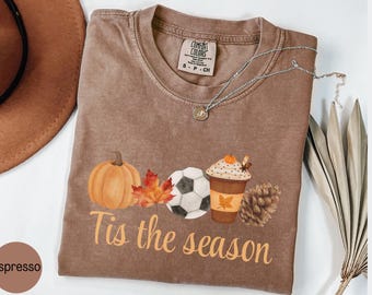 Camiseta de otoño para mamá futbolera, colores cómodos, camiseta de fútbol de temporada para regalo de fanático del fútbol, linda camiseta para mamá del día del partido de fútbol, camiseta deportiva para mamá