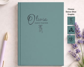 Cuaderno de baile personalizado Regalo personalizado para profesor de danza para profesor de ballet, hip hop y claqué Cuaderno para profesor de recital de danza Regalo para bailarín