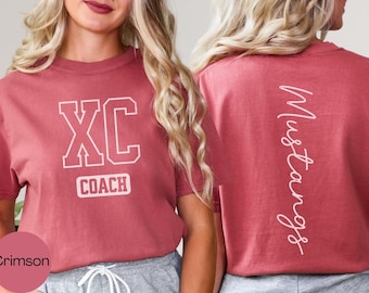 Custom Cross Country Coach Tshirt Comfort Colors Personalized Coach XC Shirt Gift for Coaches, XC Cross Country Shirt Mens Running Coach Tee