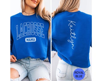 Custom Lacrosse Mom Sweatshirt, Lacrosse Mama Shirt, Personalized LAX Mom Hoodie Game Day Crewneck, Lacrosse Mom Sweater, Lacrosse Mom Gift