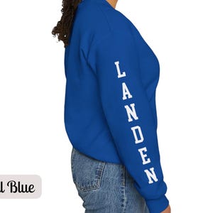 Custom Track Mom Sweatshirt with Name, Track and Field Shirt for Mama Birthday, Girl Track Gift for Mom, Track Team Sweater Track Sweatshirt image 8