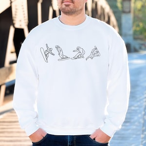 Winter Sports Snowboard Sweatshirt, Mens Snowboarder Sweater, Snow Boarding Sweatshirt for Boyfriend, Ski Shred Snow Snowboard Gifts for Men