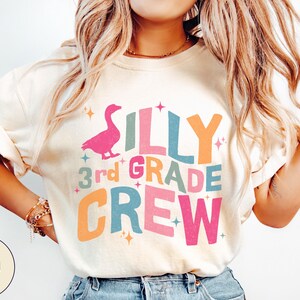 Third Grade Teacher Team Shirts Comfort Colors, Silly Goose 3rd Grade Teacher Crew Shirt, 3rd Grade Teacher Team Group Shirts, Teacher Tee