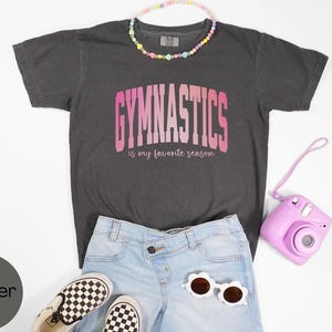 Girls Gymnastics Shirt Comfort Colors, Gymnastics Birthday Gift, Gymnastics Coach Tshirt, Gymnast Gift for Girls, Mom Competition Day Tee