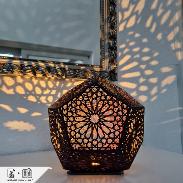 Illuminate Your Home: Creative DIY 3D Shadow Lamp Templates for Your Homemade Coziness on the 3D Printer STL Dodecahedron