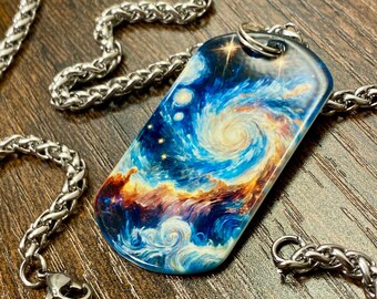 Galaxy | Stainless Steel Sublimated Dog Tag