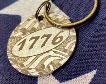 1776 | Laser Engraved Keychain