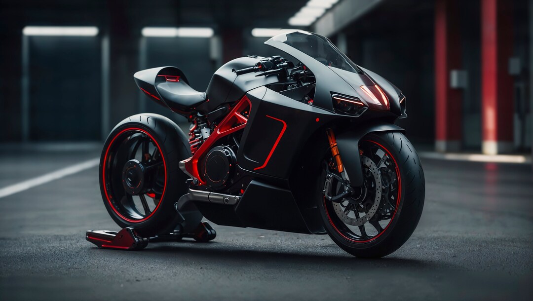 Printable Picture of an Aggressive-looking Supersport Motorcycle ...