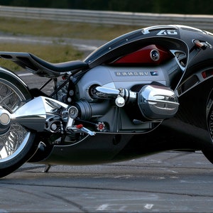Cuadro para imprimir de una motocicleta futurista estilo BMW