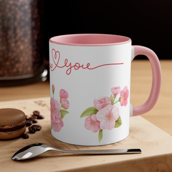 hermoza taza de ceramica de color rosa,exlente regalo para tu pareja