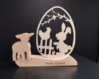 O-16 Oster-Deko aus Zirbenholz