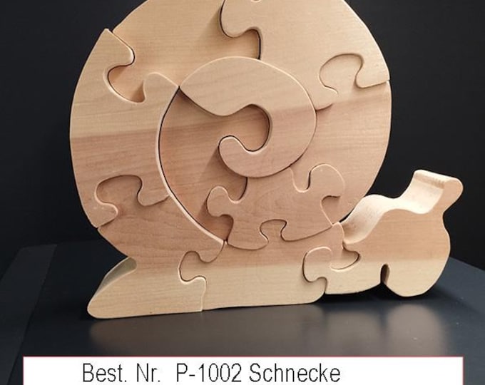 Zirbenholz Puzzle Schnecke